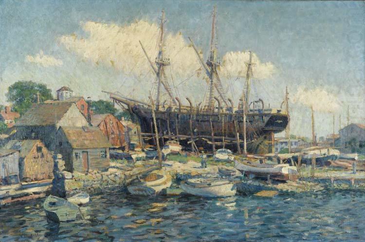 Clifford Warren Ashley A Whaleship on the Marine Railway at Fairhaven oil painting picture